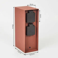 Prises Électriques D\\'Exterieur Abilene Rouille, Noir