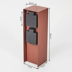 Prises Électriques D\\'Exterieur Abilene Rouille, Noir