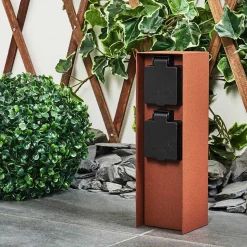 Prises Électriques D\\'Exterieur Abilene Rouille, Noir