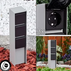 Prises Électriques D\\'Exterieur Reigolil Gris, Noir