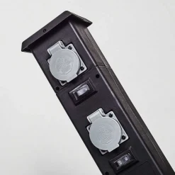 Prises Électriques D\\'Exterieur Gervais Gris, Noir