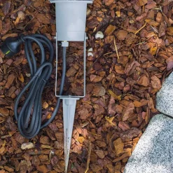 Projecteur De Jardin Pilsen Argente, 1 Lumiere