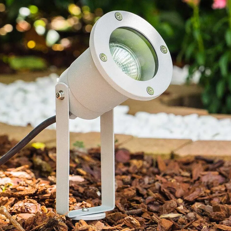Projecteur De Jardin Pilsen Argente, 1 Lumiere