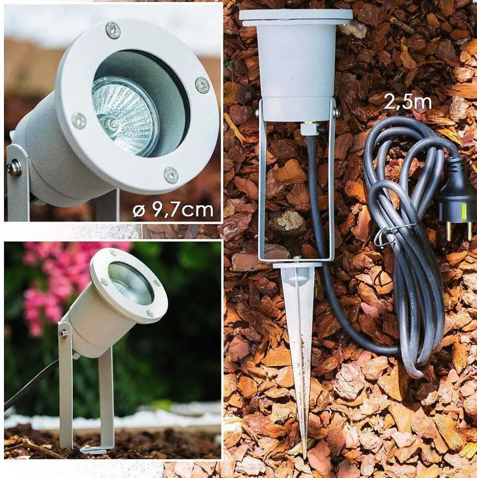 Projecteur De Jardin Pilsen Argente, 1 Lumiere