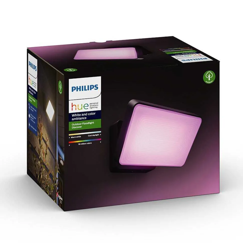 Projecteur Philips Hue Ambiance White & Color Discover Led Noir, 1 Lumiere, Changeur De Couleurs