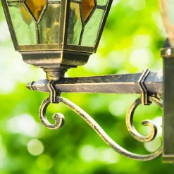 Reverbere Antibes Brun Dore, 3 Lumieres