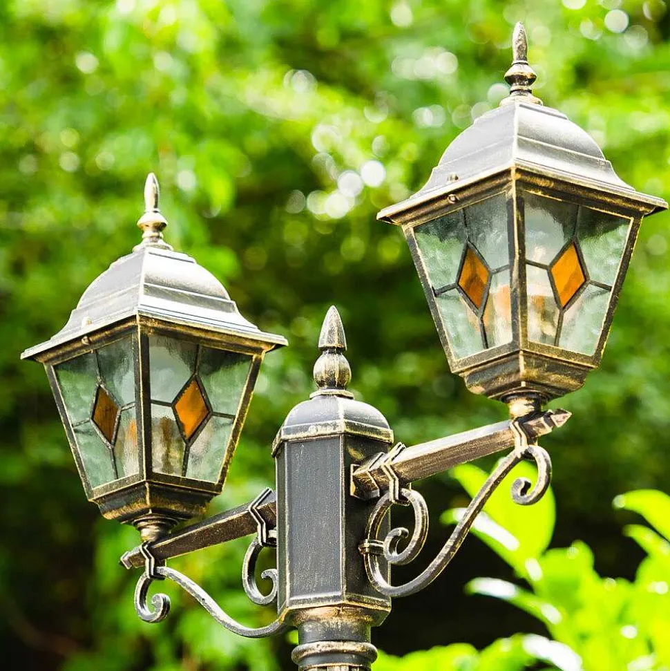 Reverbere Antibes Brun Dore, 2 Lumieres