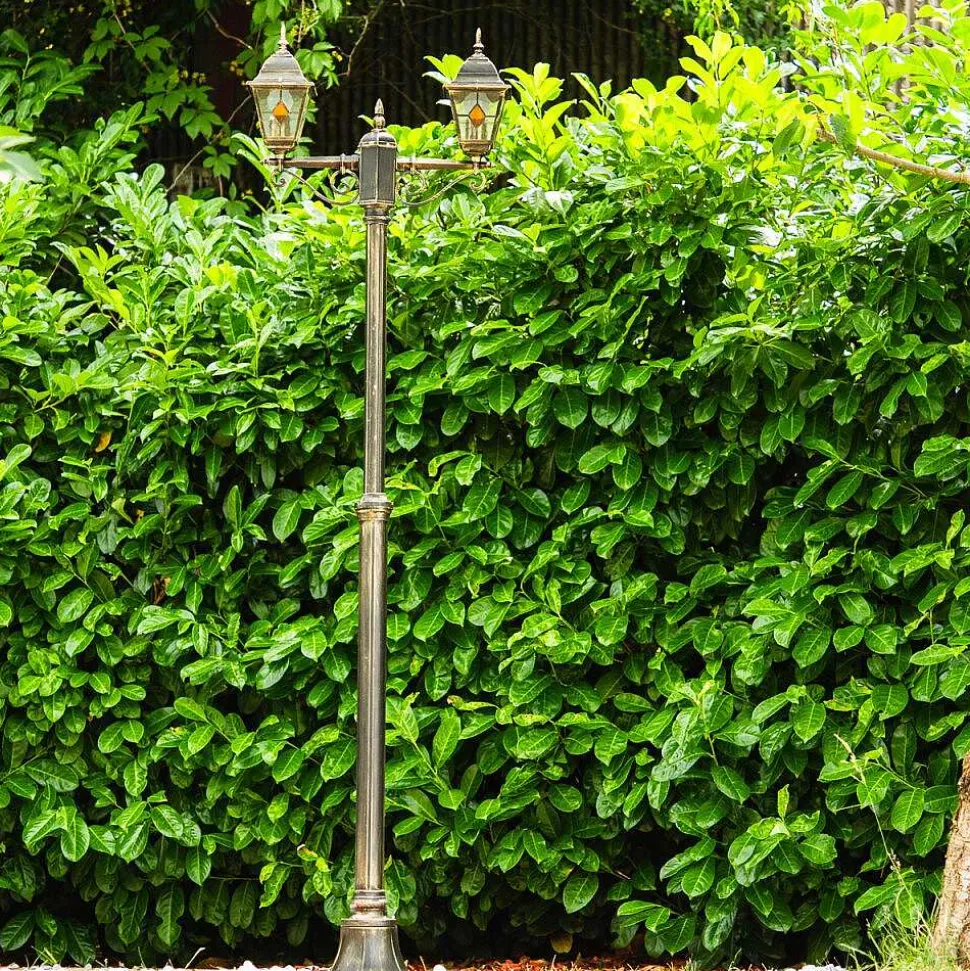 Reverbere Antibes Brun Dore, 2 Lumieres