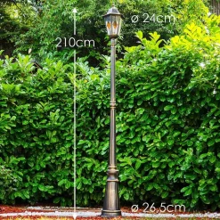 Reverbere Antibes Brun Dore, 1 Lumiere