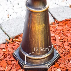 Reverbere Antibes Brun Dore, 1 Lumiere