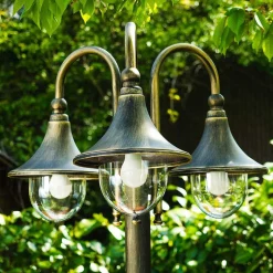 Reverbere Elgin Brun Dore, 3 Lumieres