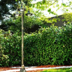 Reverbere Elgin Brun Dore, 3 Lumieres