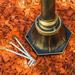 Reverbere Elgin Brun Dore, 3 Lumieres