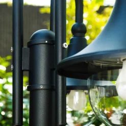 Reverbere Elgin Noir, 3 Lumieres