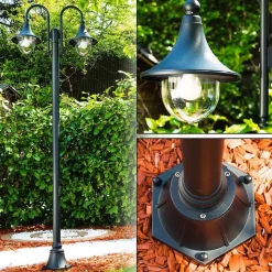 Reverbere Elgin Noir, 2 Lumieres