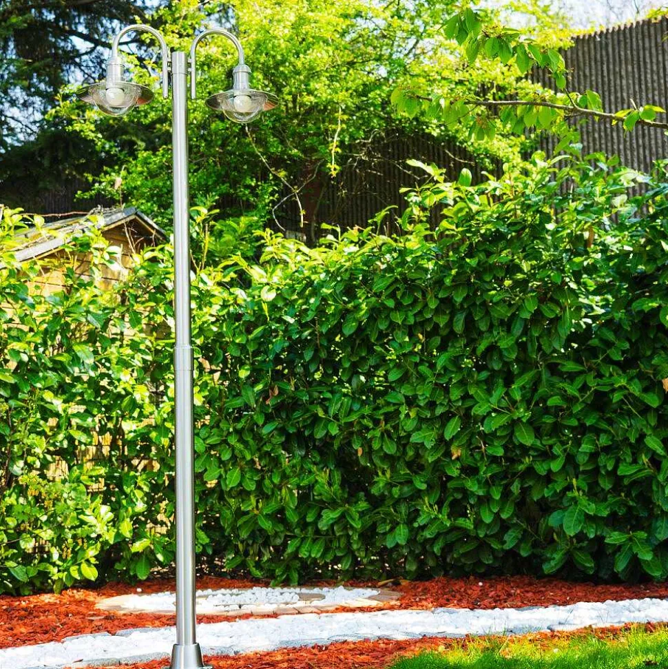 Reverbere Elima Acier Inoxydable, 2 Lumieres