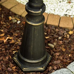 Reverbere Kobe Brun Dore, 3 Lumieres