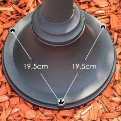 Reverbere Natal Noir, 3 Lumieres