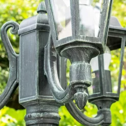 Reverbere Natal Vert, Noir, 3 Lumieres