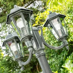 Reverbere Natal Vert, Noir, 3 Lumieres