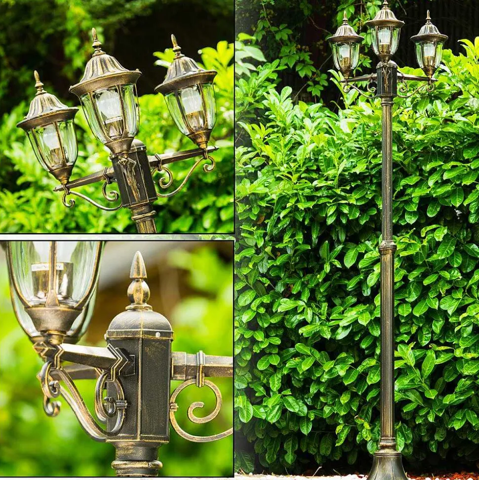 Reverbere Ribadeo Noir Dore, 3 Lumieres