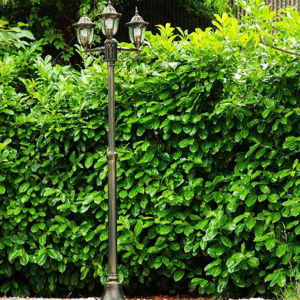 Reverbere Ribadeo Noir Dore, 3 Lumieres