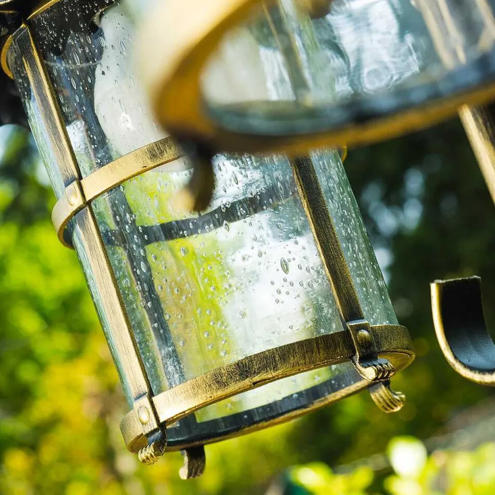 Reverbere Tolep Noir Dore, 3 Lumieres