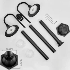 Reverbere Wissembourg Noir, 2 Lumieres