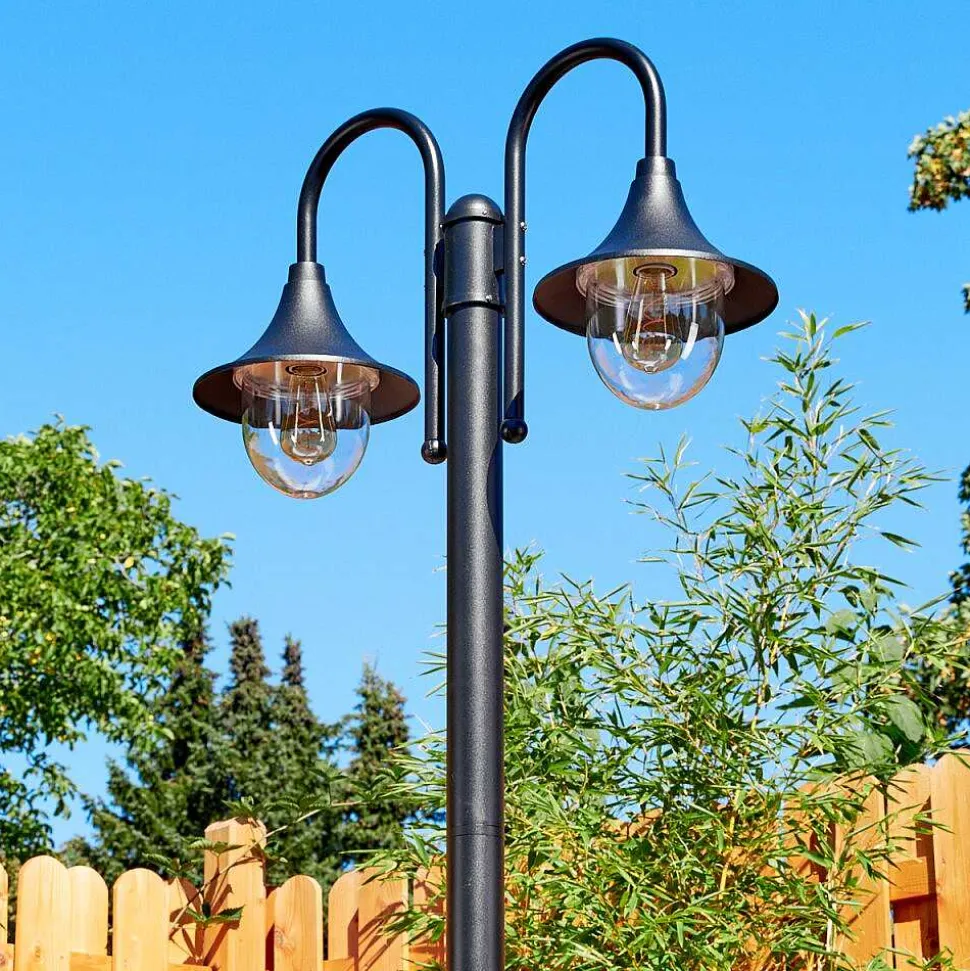 Reverbere Wissembourg Noir, 2 Lumieres