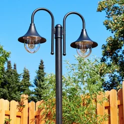 Reverbere Wissembourg Noir, 2 Lumieres