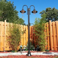 Reverbere Wissembourg Noir, 2 Lumieres