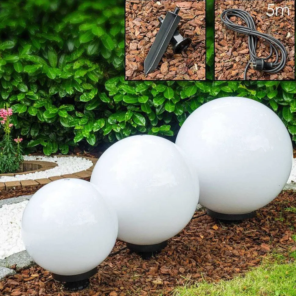 Set De Boules Lumineuses Miau Blanc, 3 Lumieres
