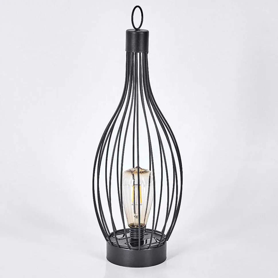 Set De Lampe De Table Solaire Quillagua Led Noir, 1 Lumiere