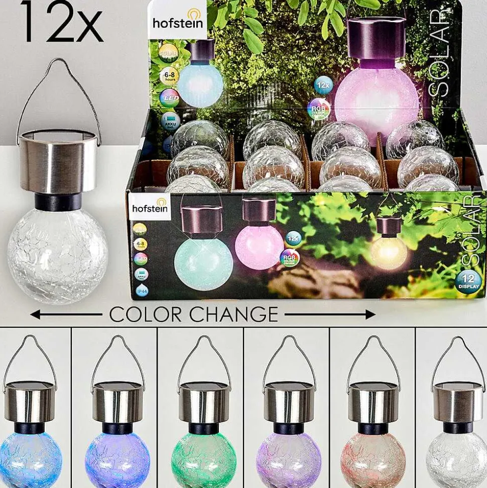 Set De Lampes Solaires Falco Led Argente, 1 Lumiere