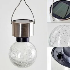 Set De Lampes Solaires Falco Led Argente, 1 Lumiere