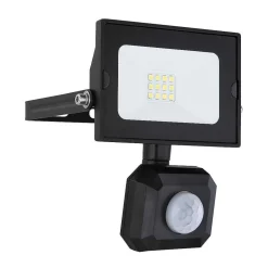 Spot De Jardin Globo Helga Led Noir, 1 Lumiere, Detecteur De Mouvement