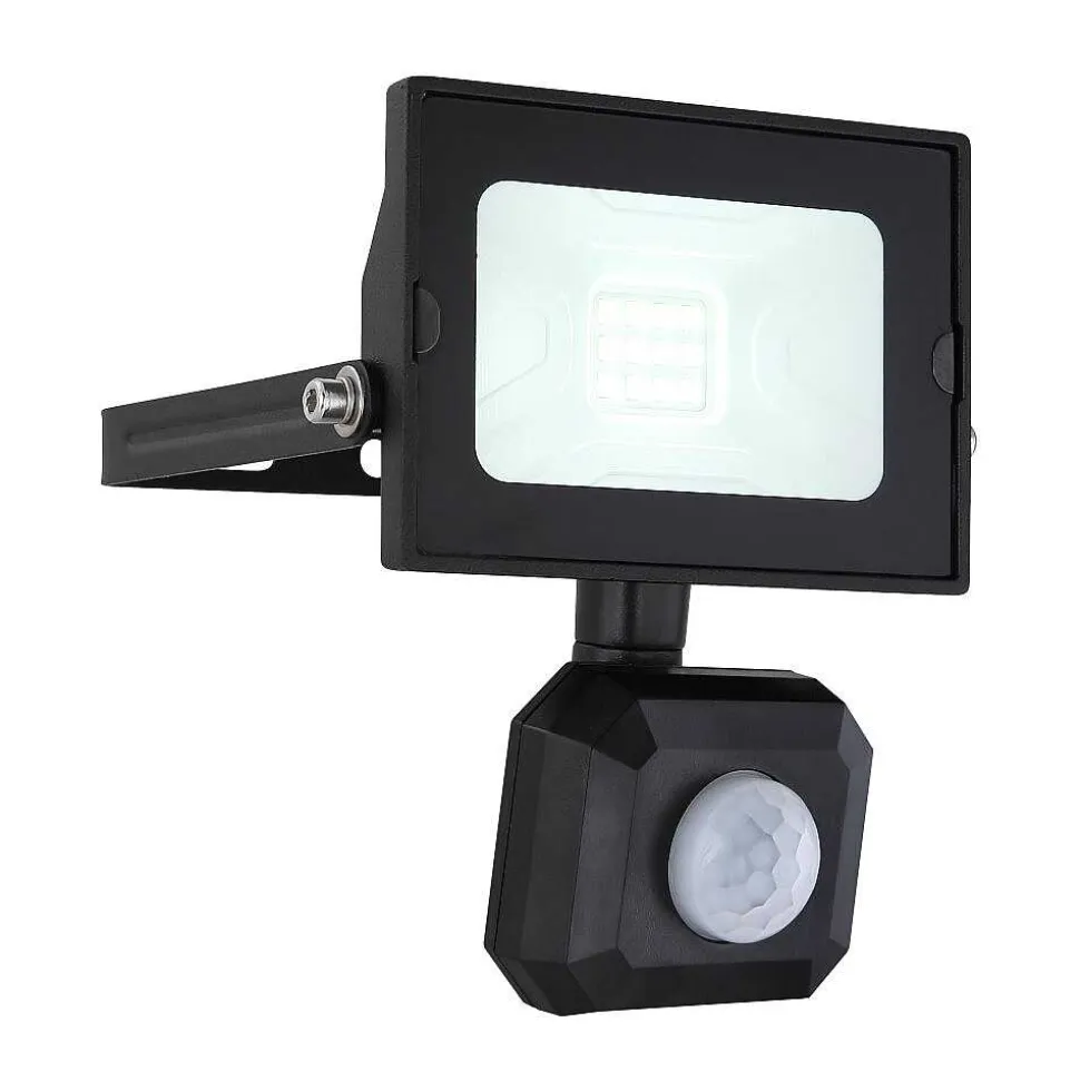 Spot De Jardin Globo Helga Led Noir, 1 Lumiere, Detecteur De Mouvement