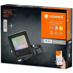 Spot De Jardin Ledvance Smart+ Anthracite, 1 Lumiere, Telecommandes, Changeur De Couleurs