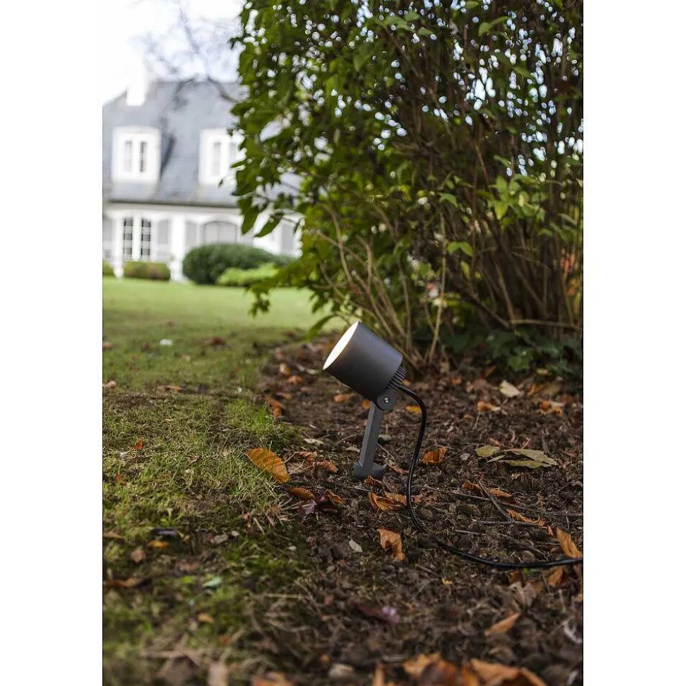 Spot De Jardin Lutec Explorer Led Anthracite, 1 Lumiere