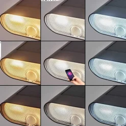 Spot De Jardin Usmagama Solar Led Noir, 1 Lumiere, Detecteur De Mouvement, Changeur De Couleurs