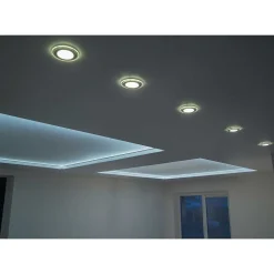 Spot Encastrable - Kit De 3 Trio Argus Led Chrome, 6 Lumieres, Telecommandes, Changeur De Couleurs