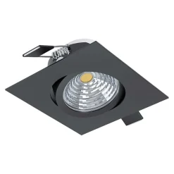 Spot Encastrable Eglo Saliceto Led Noir, 1 Lumiere