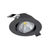 Spot Encastrable Eglo Saliceto Led Noir, 1 Lumiere