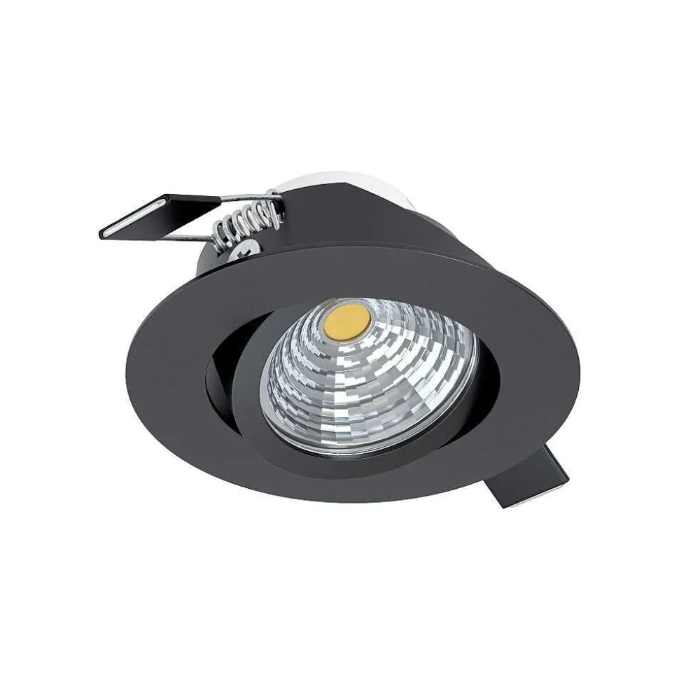 Spot Encastrable Eglo Saliceto Led Noir, 1 Lumiere