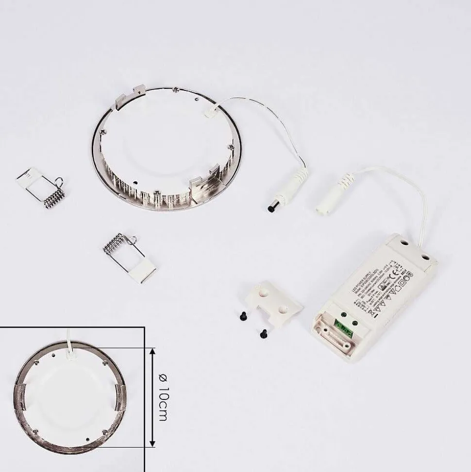 Spot Encastrable Finsrud Led Nickel Mat, 1 Lumiere