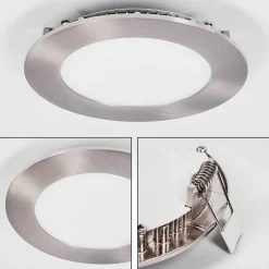 Spot Encastrable Finsrud Led Nickel Mat, 1 Lumiere