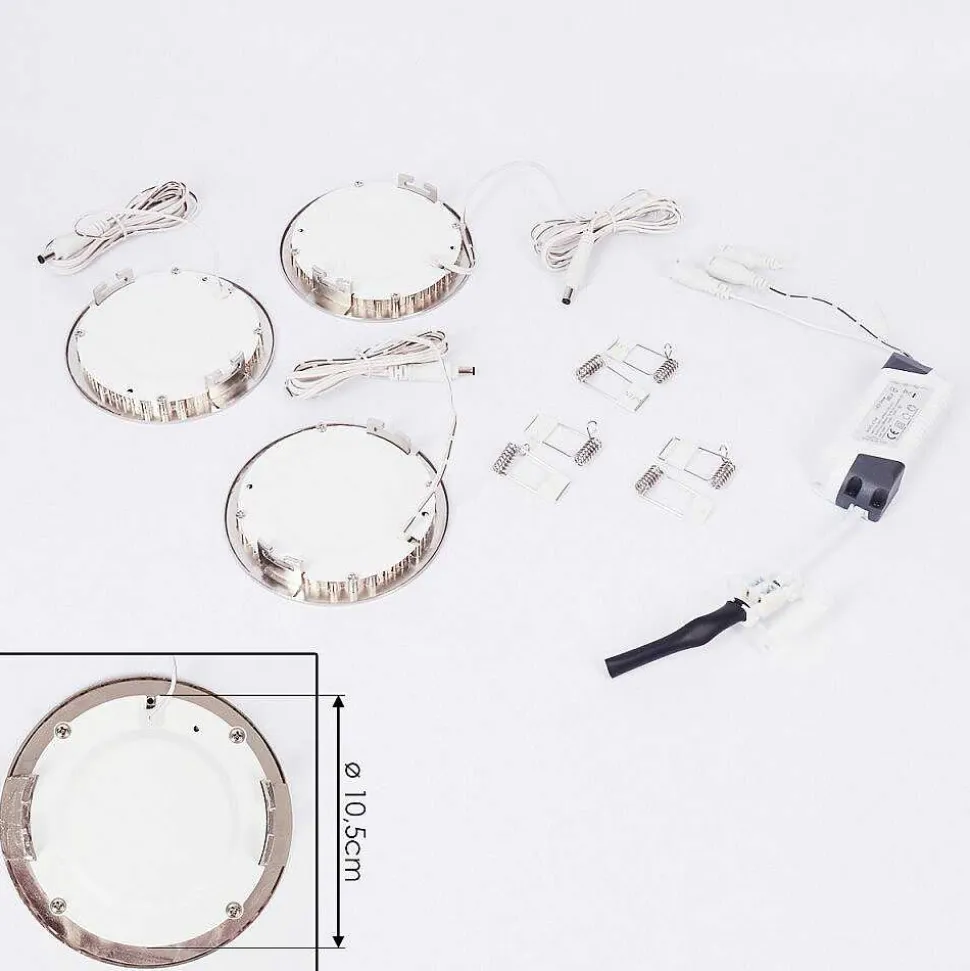 Spot Encastrable Finsrud Led Nickel Mat, 1 Lumiere