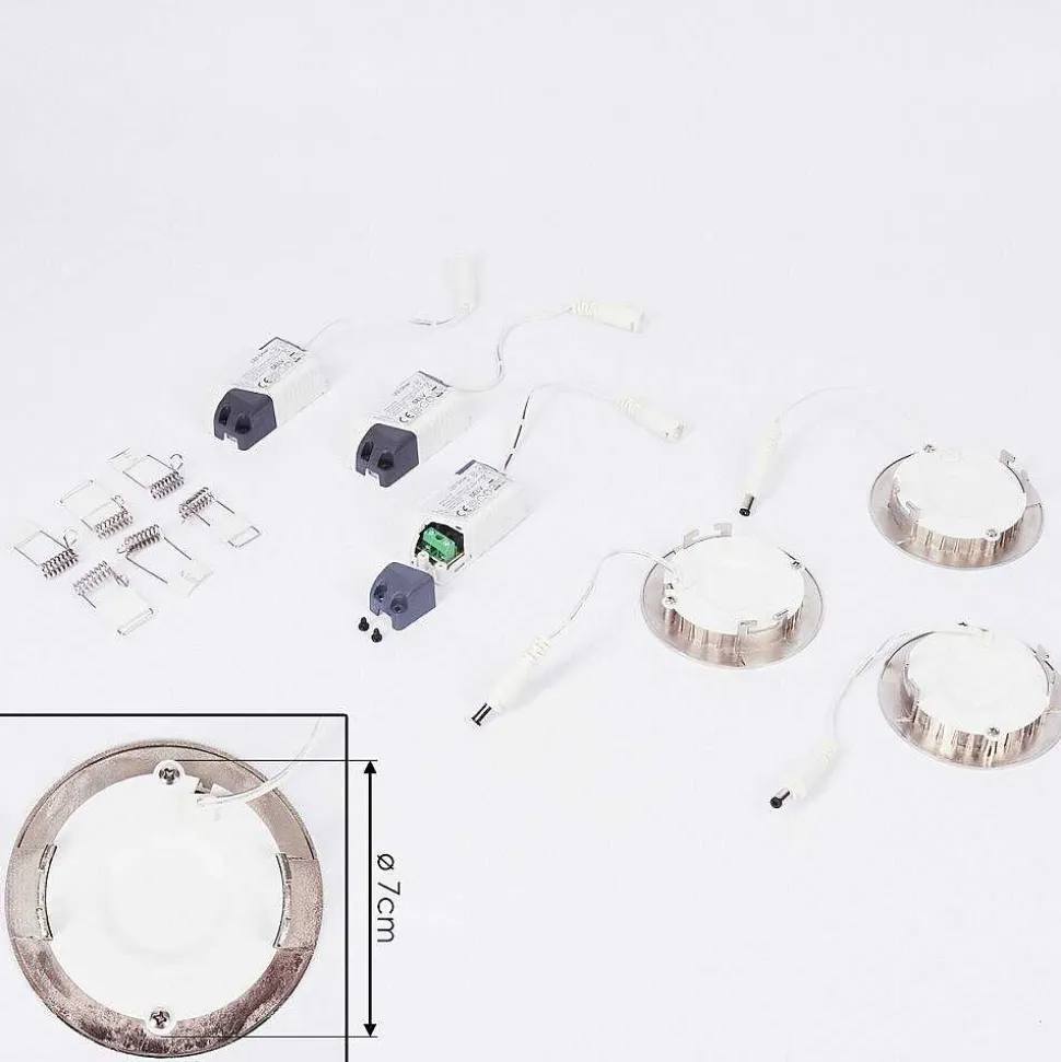 Spot Encastrable Finsrud Led Nickel Mat, 1 Lumiere