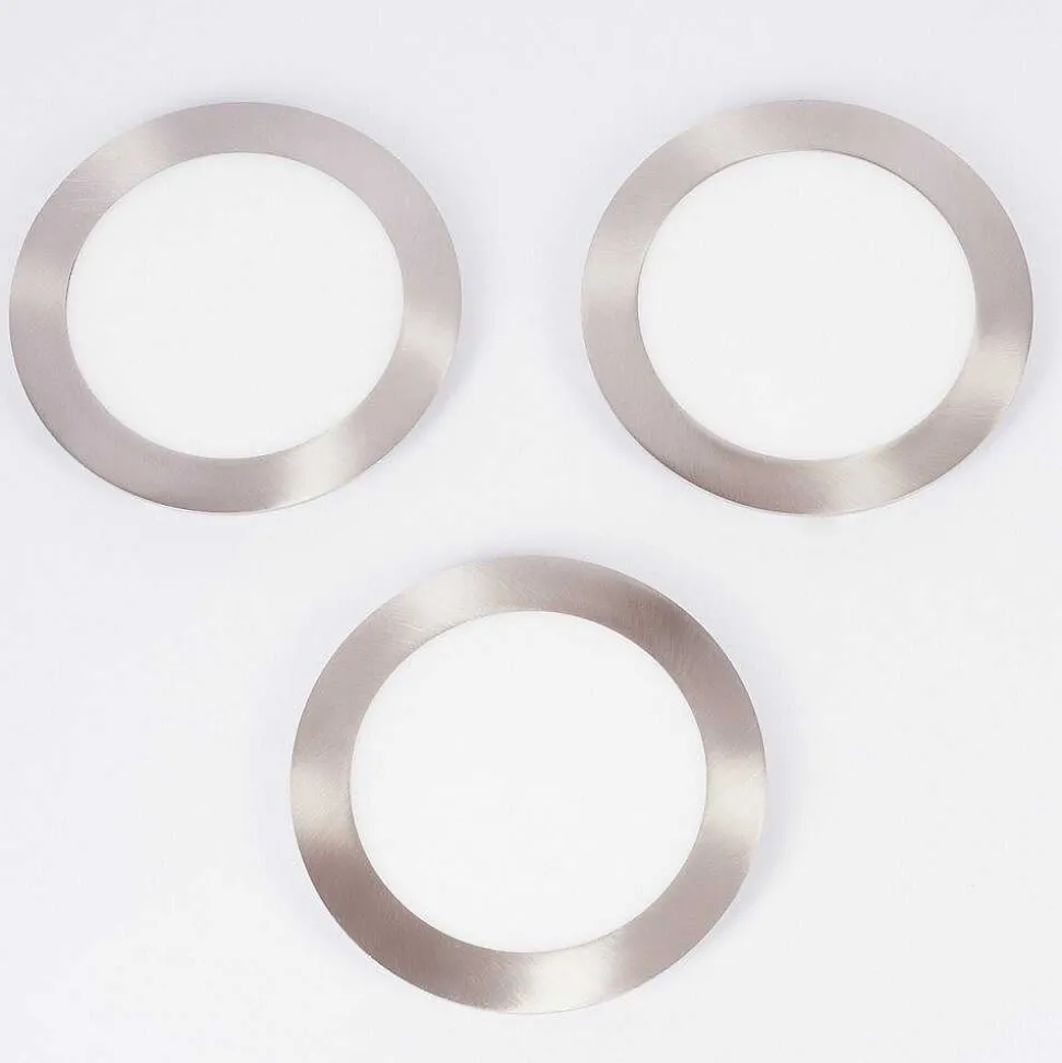 Spot Encastrable Finsrud Led Nickel Mat, 1 Lumiere, Telecommandes, Changeur De Couleurs