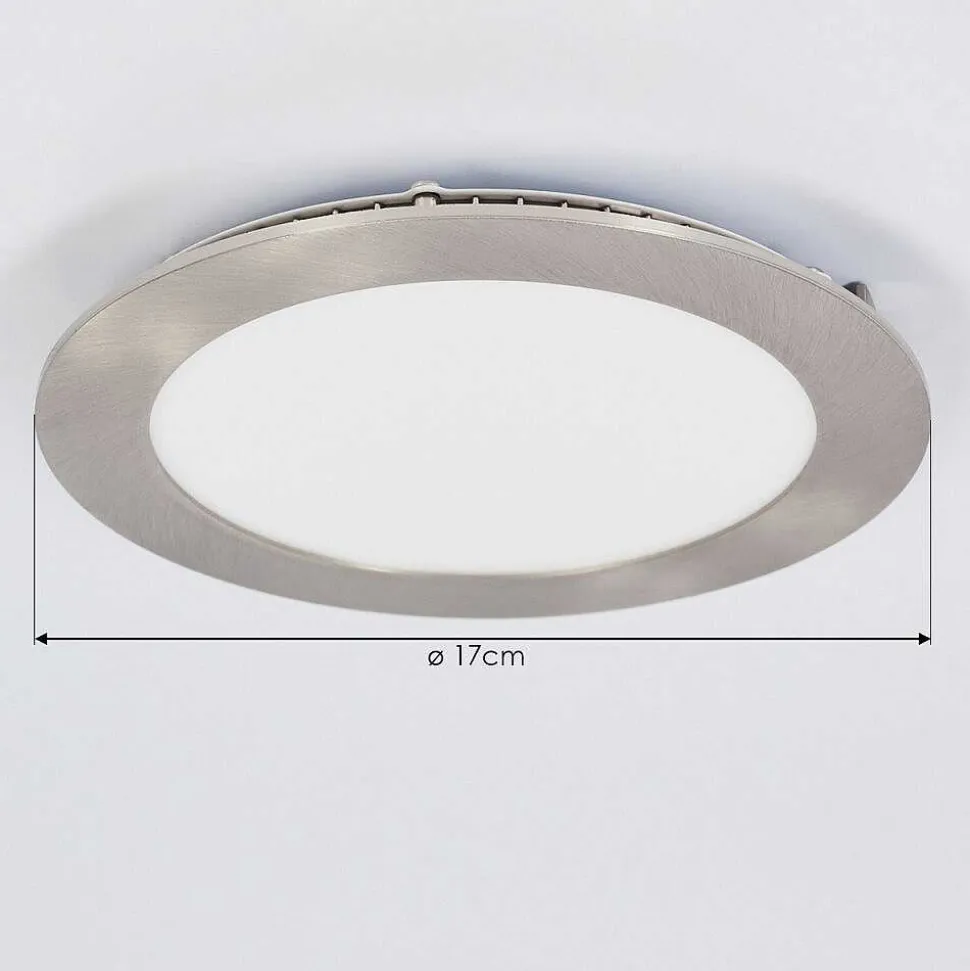 Spot Encastrable Finsrud Led Nickel Mat, 1 Lumiere, Telecommandes, Changeur De Couleurs